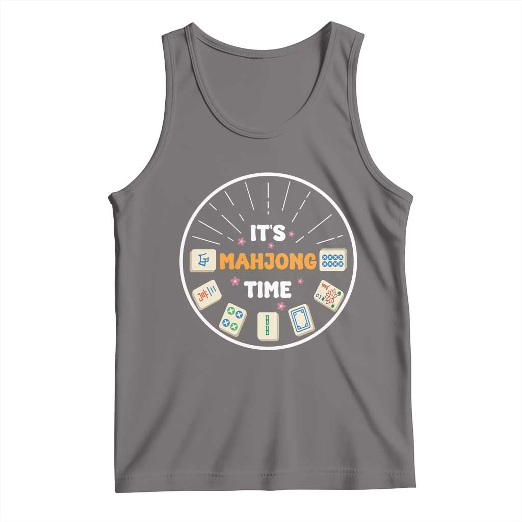 It Is Mahjong Time Tank Top Gambling Chinese Gift TS12 Deep Heather Print Your Wear