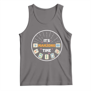 It Is Mahjong Time Tank Top Gambling Chinese Gift TS12 Deep Heather Print Your Wear