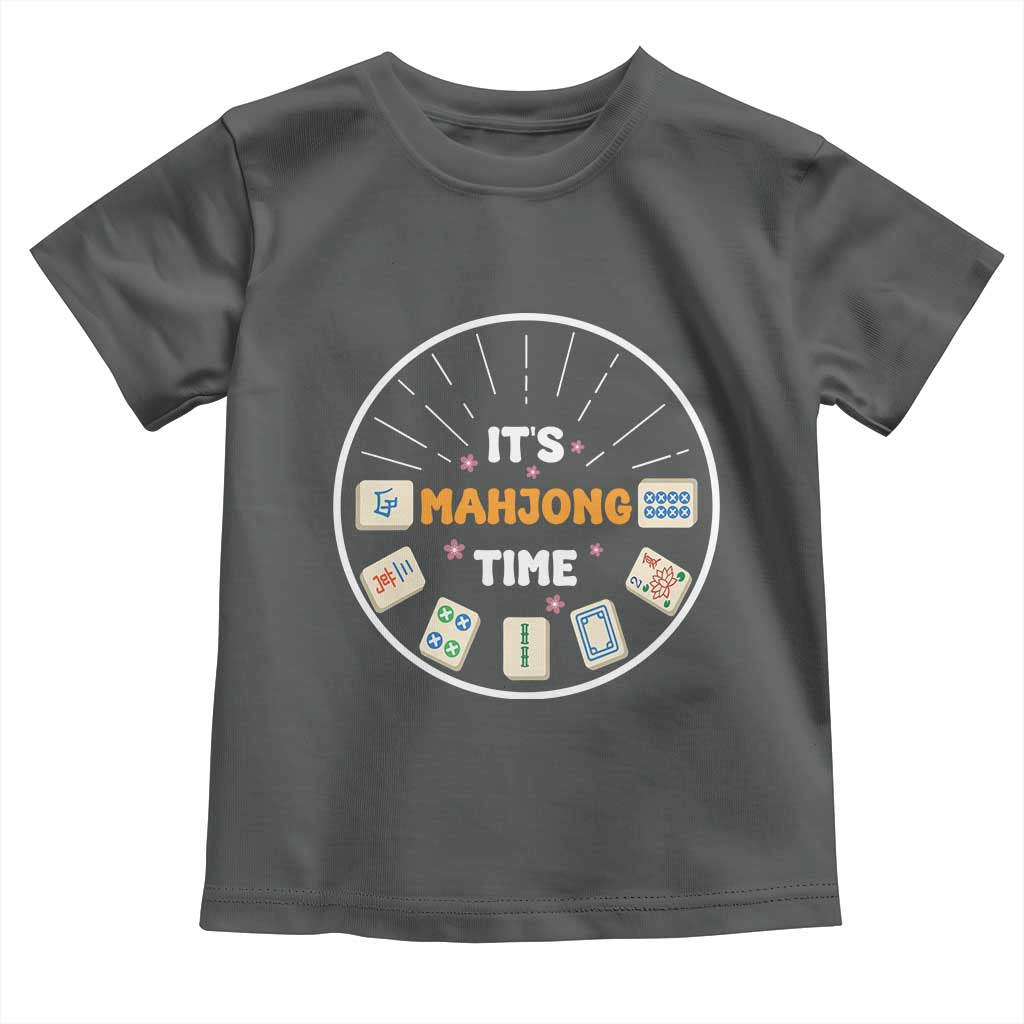 It Is Mahjong Time Toddler T Shirt Gambling Chinese Gift TS12 Dark Heather Print Your Wear