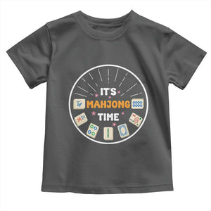 It Is Mahjong Time Toddler T Shirt Gambling Chinese Gift TS12 Dark Heather Print Your Wear