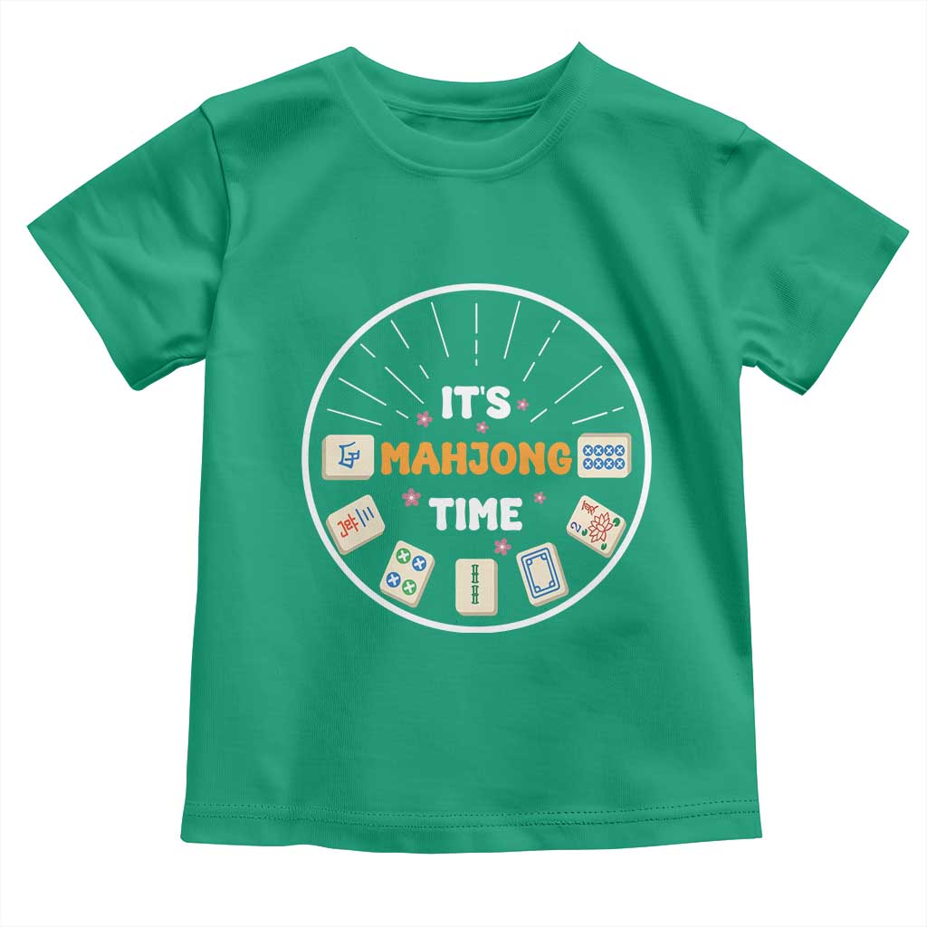 It Is Mahjong Time Toddler T Shirt Gambling Chinese Gift TS12 Irish Green Print Your Wear