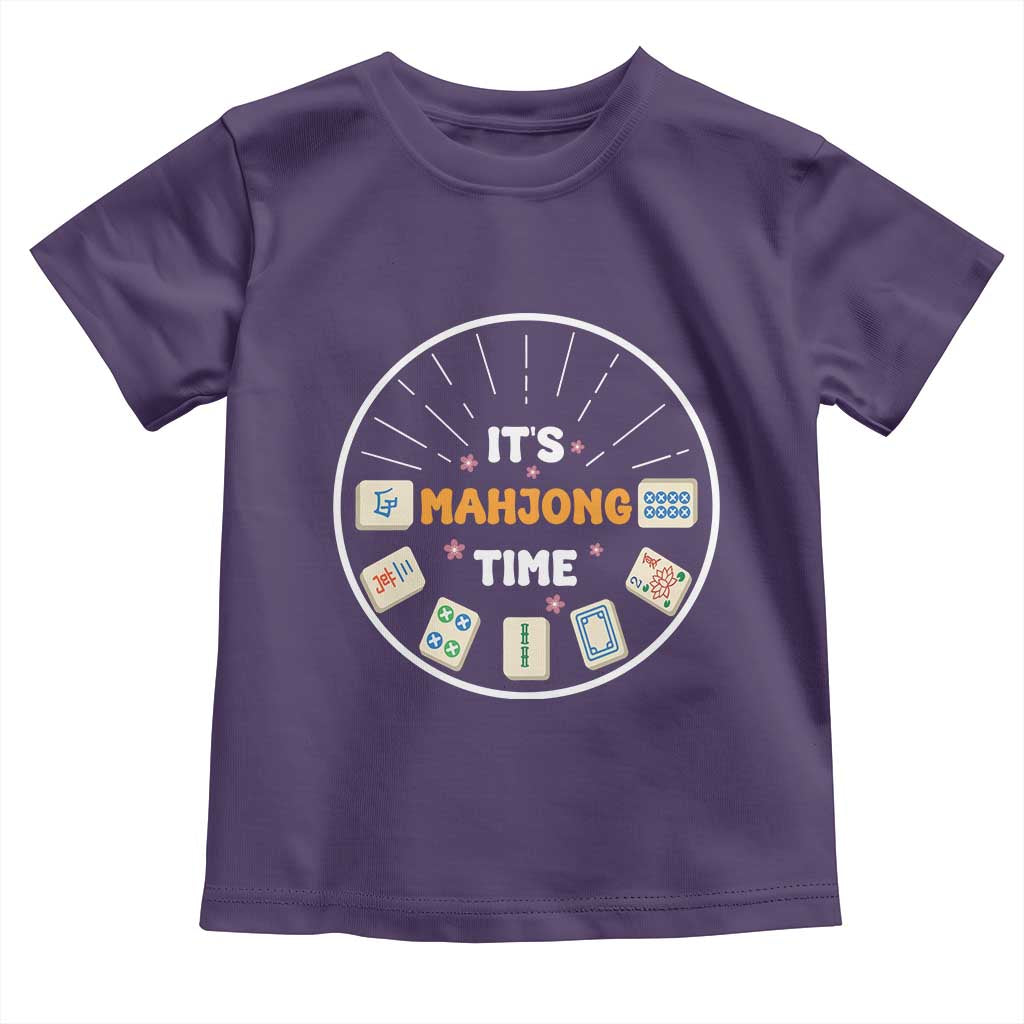 It Is Mahjong Time Toddler T Shirt Gambling Chinese Gift TS12 Purple Print Your Wear