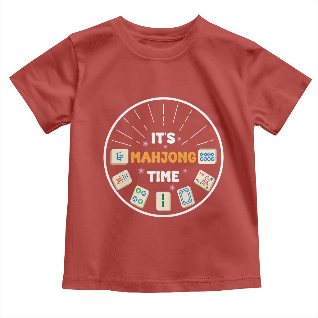 It Is Mahjong Time Toddler T Shirt Gambling Chinese Gift TS12 Red Print Your Wear