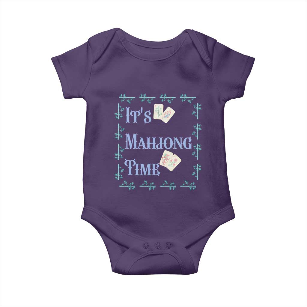 Mahjong Gift Baby Onesie It Is Mahjong Time For Players TS12 Purple Print Your Wear