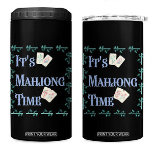 Mahjong Gift 4 in 1 Can Cooler Tumbler It Is Mahjong Time For Players TS12 One Size: 16 oz Black Print Your Wear