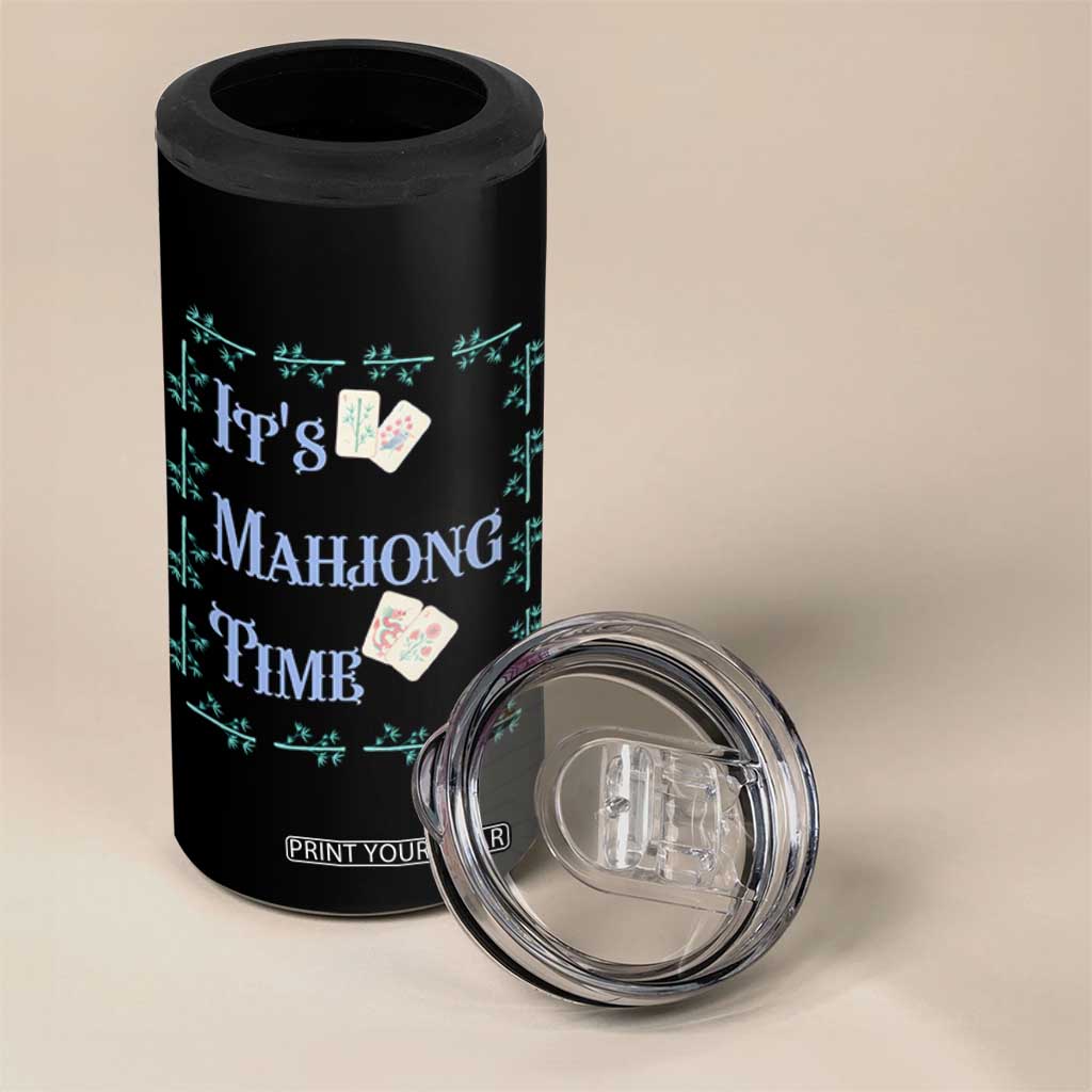 Mahjong Gift 4 in 1 Can Cooler Tumbler It Is Mahjong Time For Players TS12 Print Your Wear