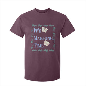 Mahjong Gift T Shirt For Kid It Is Mahjong Time For Players TS12 Maroon Print Your Wear