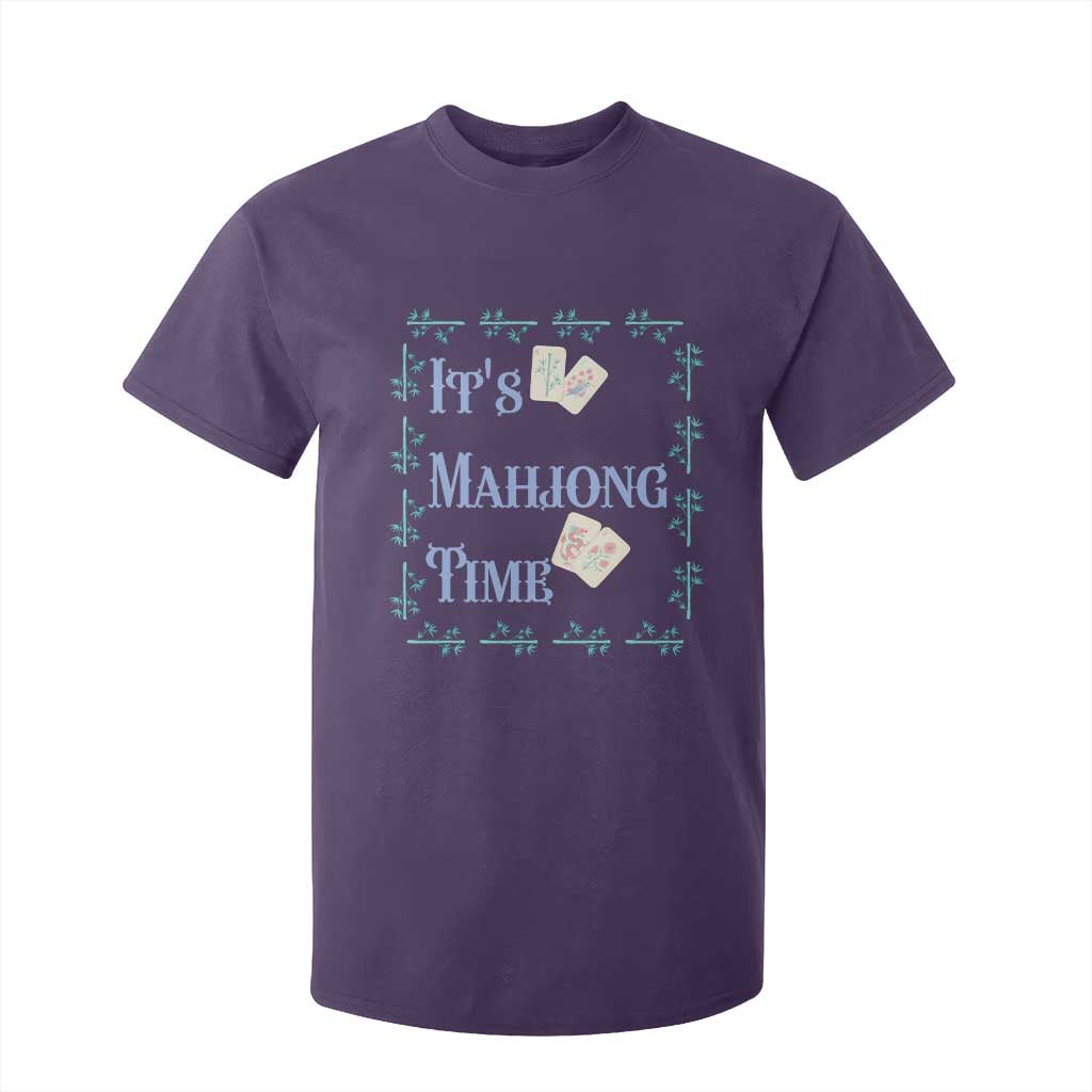 Mahjong Gift T Shirt For Kid It Is Mahjong Time For Players TS12 Purple Print Your Wear