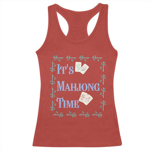 Mahjong Gift Racerback Tank Top It Is Mahjong Time For Players TS12 Red Print Your Wear