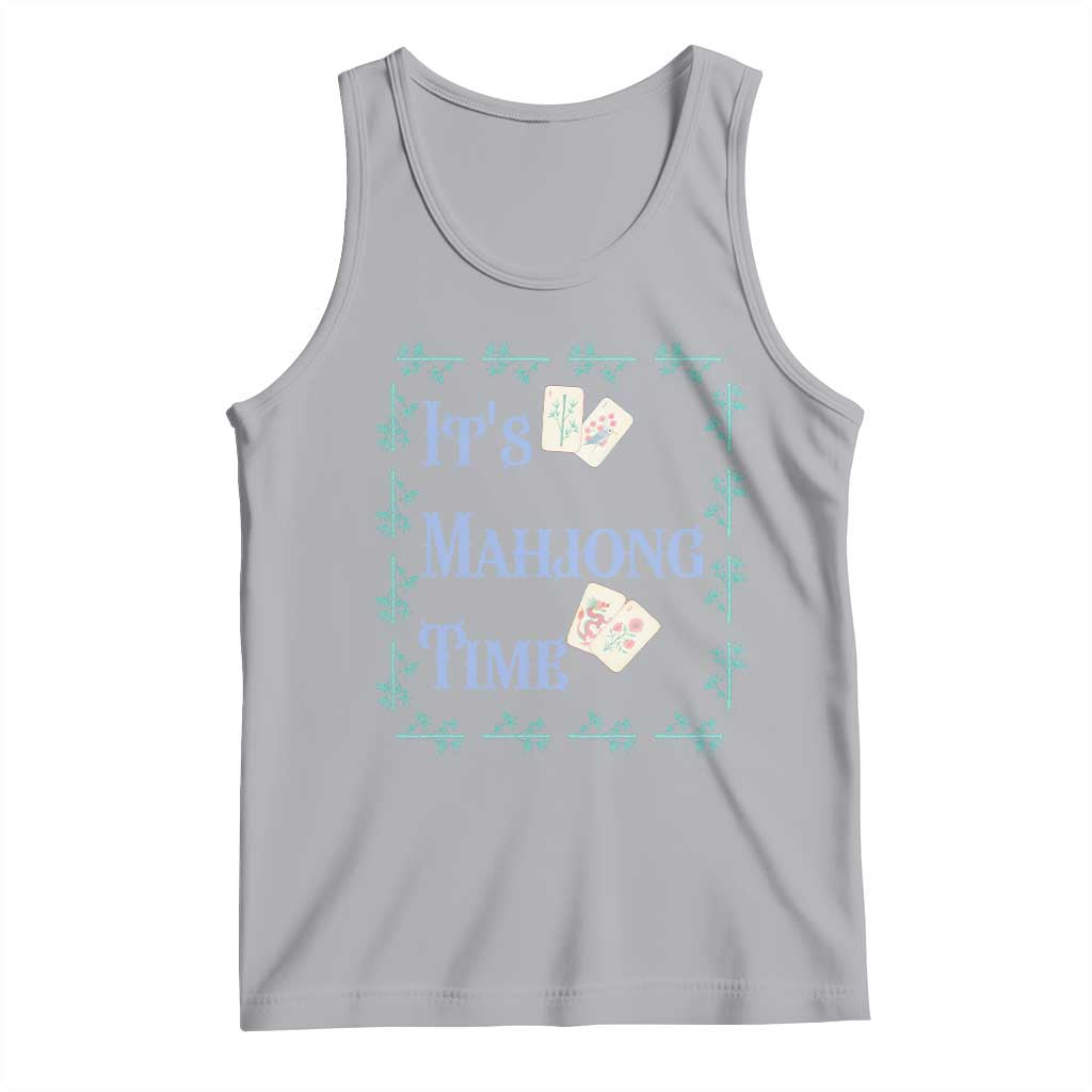 Mahjong Gift Tank Top It Is Mahjong Time For Players TS12 Athletic Heather Print Your Wear