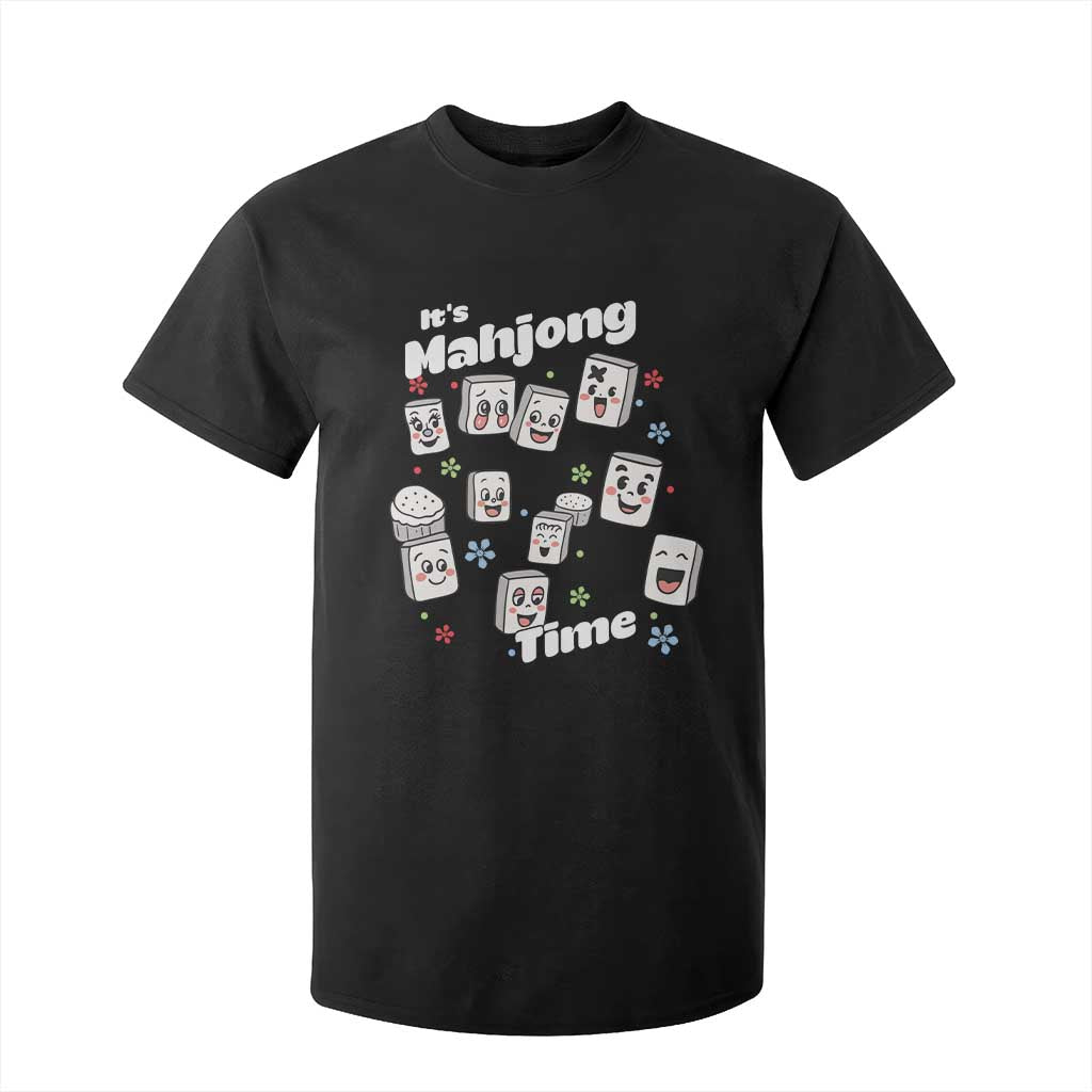 It Is Mahjong Time T Shirt For Kid Mahjong Lover Gift TS12 Black Print Your Wear