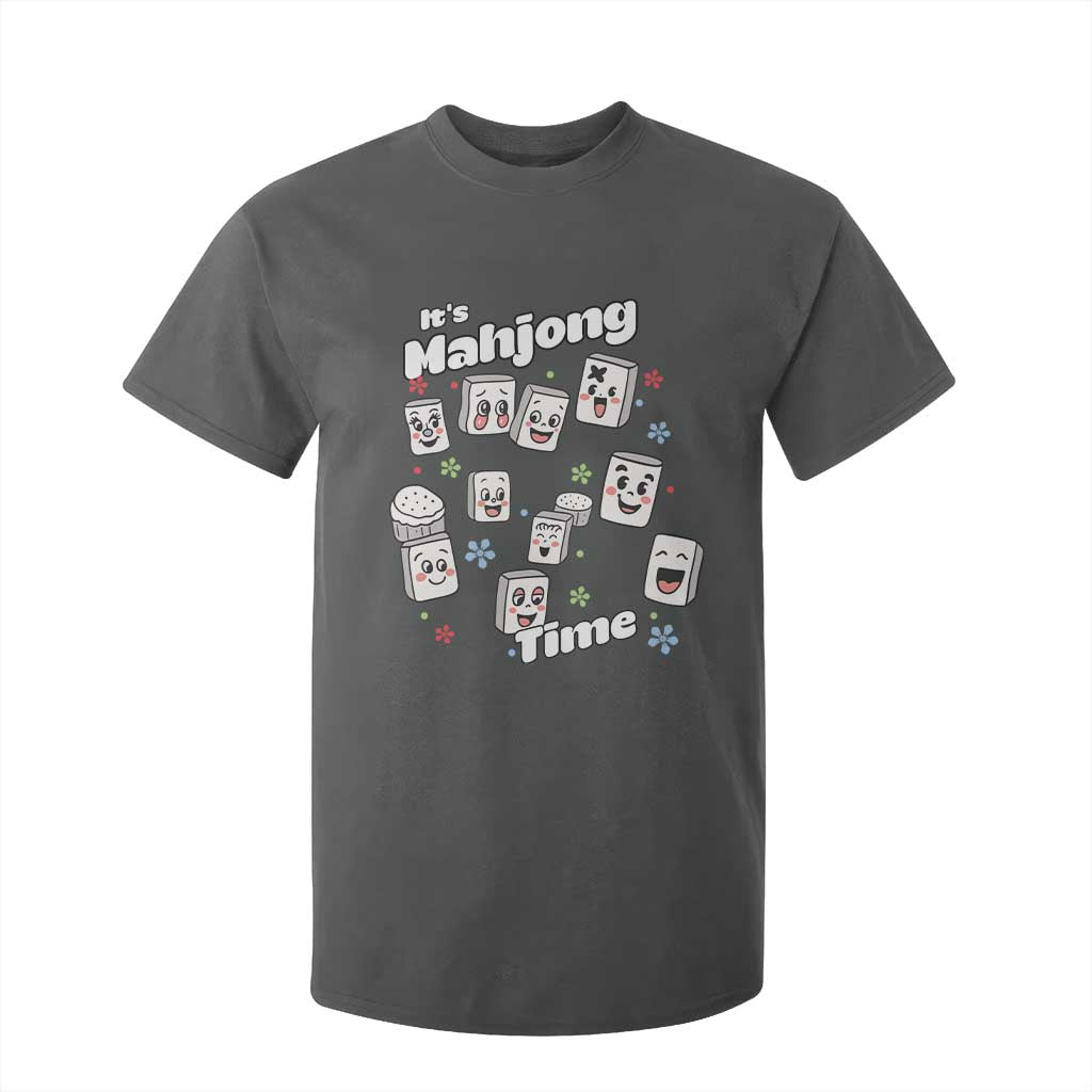 It Is Mahjong Time T Shirt For Kid Mahjong Lover Gift TS12 Dark Heather Print Your Wear