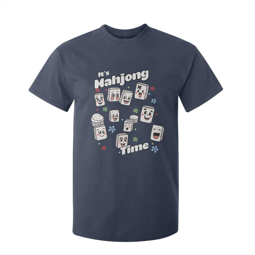 It Is Mahjong Time T Shirt For Kid Mahjong Lover Gift TS12 Navy Print Your Wear