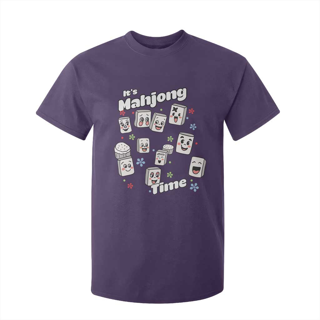 It Is Mahjong Time T Shirt For Kid Mahjong Lover Gift TS12 Purple Print Your Wear