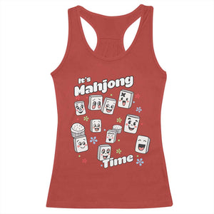 It Is Mahjong Time Racerback Tank Top Mahjong Lover Gift TS12 Red Print Your Wear