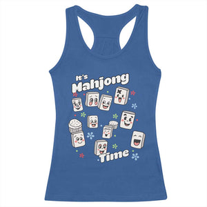 It Is Mahjong Time Racerback Tank Top Mahjong Lover Gift TS12 Royal Blue Print Your Wear