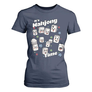 It Is Mahjong Time T Shirt For Women Mahjong Lover Gift TS12 Navy Print Your Wear