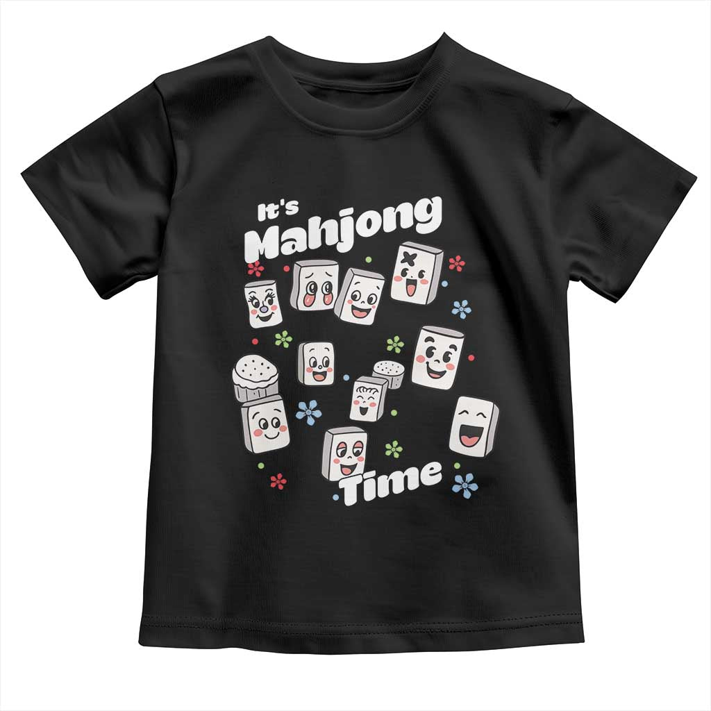 It Is Mahjong Time Toddler T Shirt Mahjong Lover Gift TS12 Black Print Your Wear