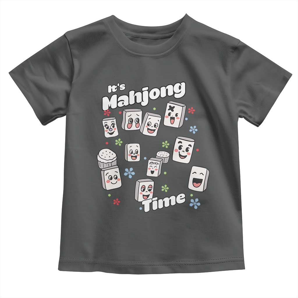 It Is Mahjong Time Toddler T Shirt Mahjong Lover Gift TS12 Dark Heather Print Your Wear