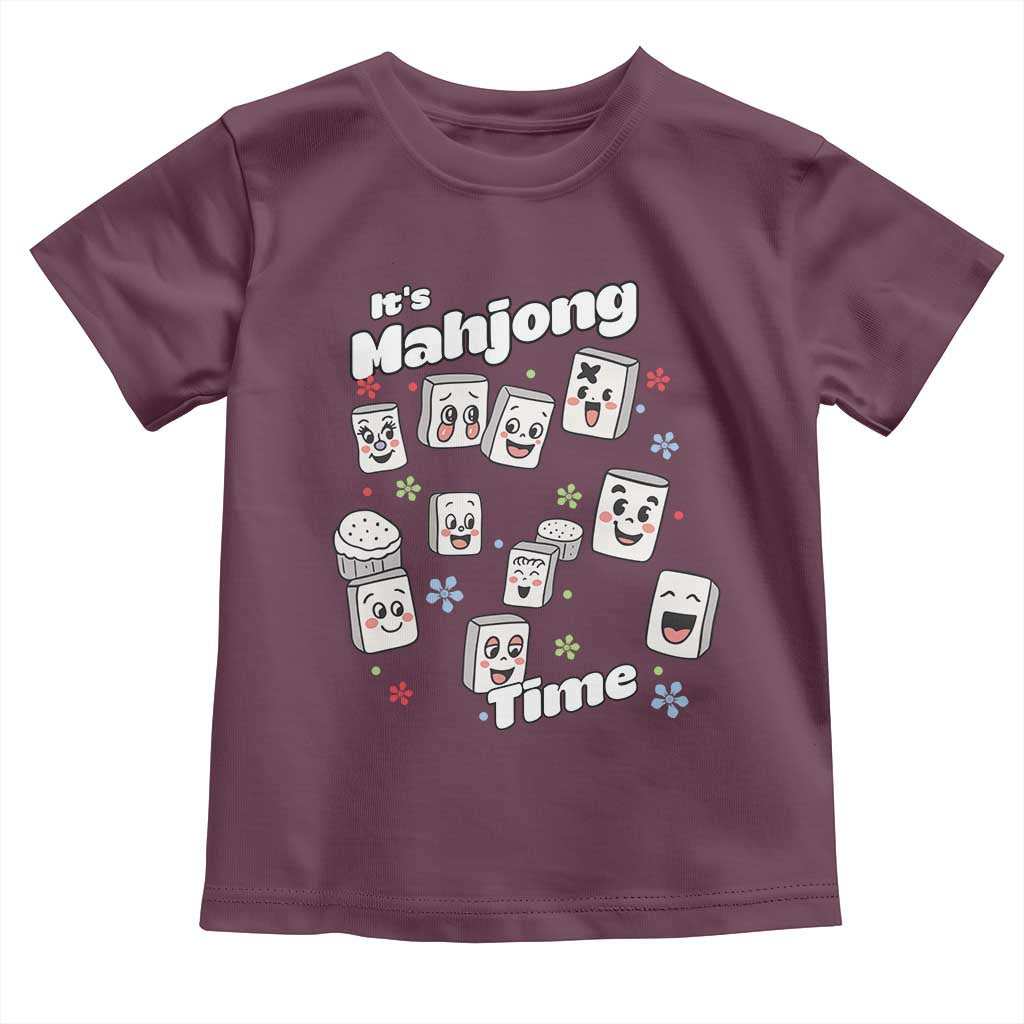 It Is Mahjong Time Toddler T Shirt Mahjong Lover Gift TS12 Maroon Print Your Wear