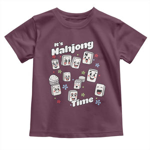 It Is Mahjong Time Toddler T Shirt Mahjong Lover Gift TS12 Maroon Print Your Wear