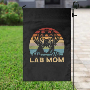 Lab Mom Garden Flag Retro Sunset Dog Mom Gift TS12 Print Your Wear