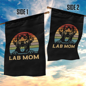 Lab Mom Garden Flag Retro Sunset Dog Mom Gift TS12 Print Your Wear