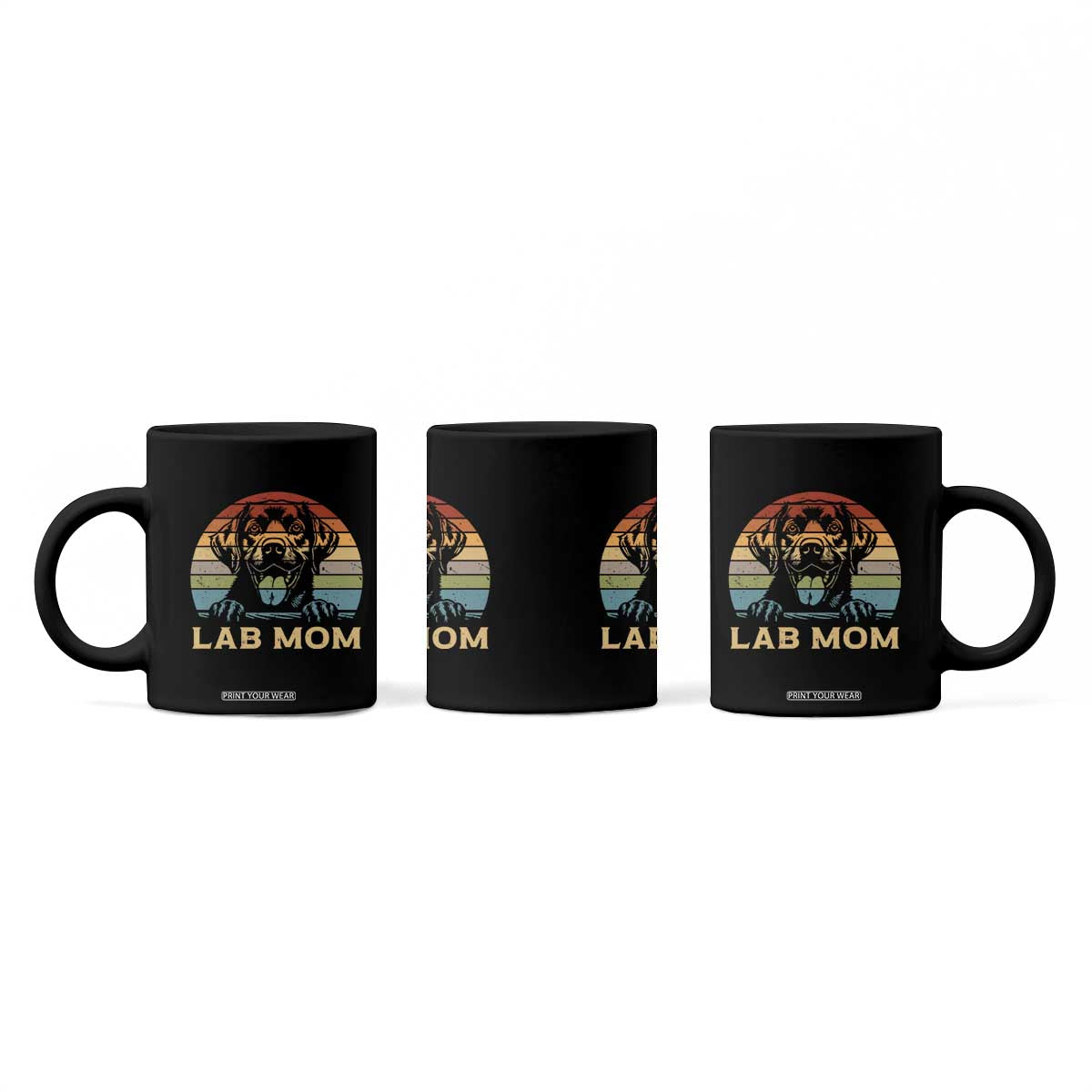 Lab Mom Coffee Mug Retro Sunset Dog Mom Gift TS12 Print Your Wear