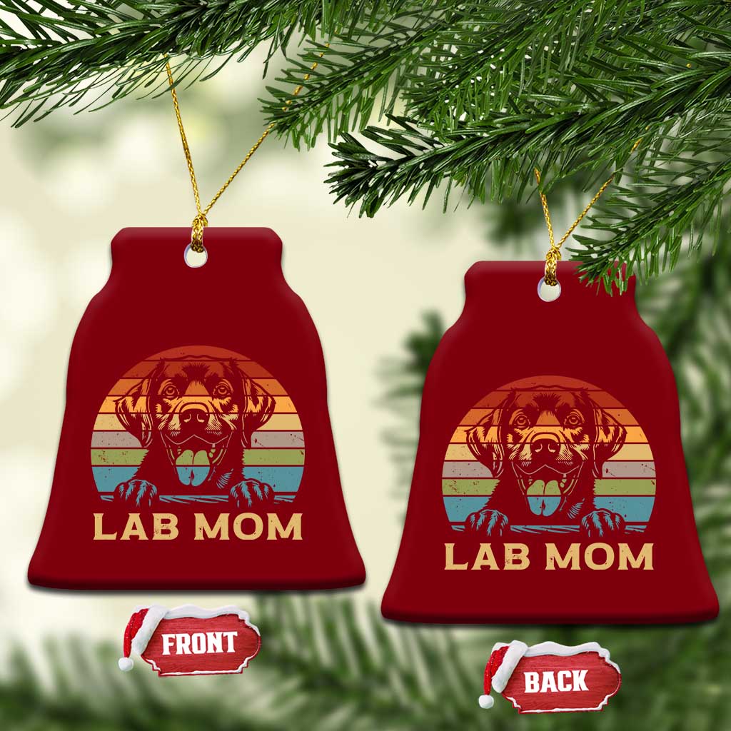 Lab Mom Ceramic Ornament Retro Sunset Dog Mom Gift TS12 Print Your Wear