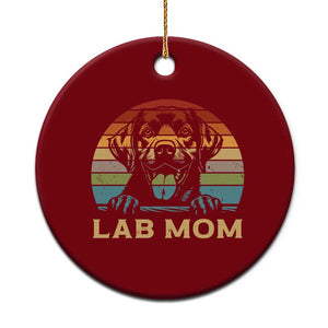 Lab Mom Ceramic Ornament Retro Sunset Dog Mom Gift TS12 1pc Red Print Your Wear