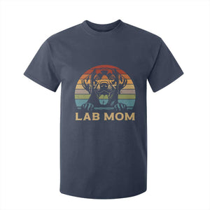 Lab Mom T Shirt For Kid Retro Sunset Dog Mom Gift TS12 Navy Print Your Wear