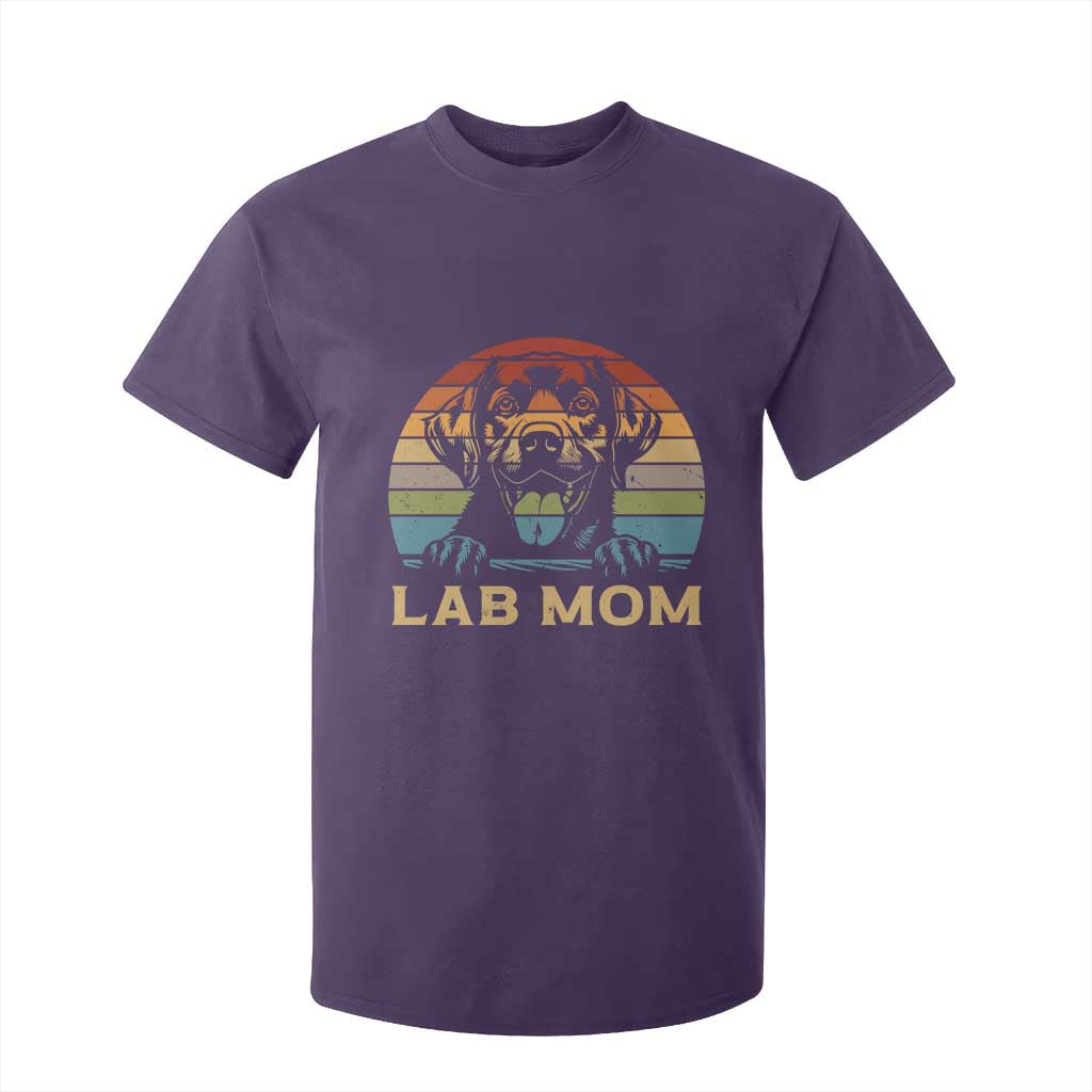 Lab Mom T Shirt For Kid Retro Sunset Dog Mom Gift TS12 Purple Print Your Wear