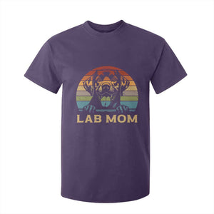Lab Mom T Shirt For Kid Retro Sunset Dog Mom Gift TS12 Purple Print Your Wear