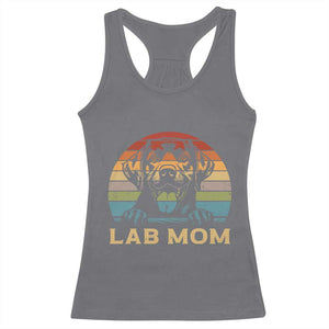 Lab Mom Racerback Tank Top Retro Sunset Dog Mom Gift TS12 Charcoal Print Your Wear