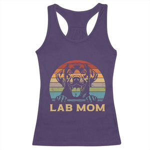 Lab Mom Racerback Tank Top Retro Sunset Dog Mom Gift TS12 Purple Print Your Wear