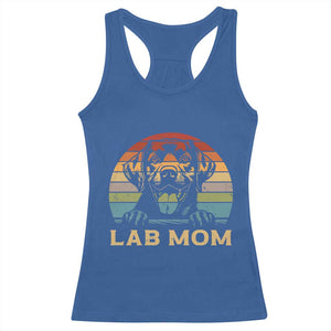 Lab Mom Racerback Tank Top Retro Sunset Dog Mom Gift TS12 Royal Blue Print Your Wear