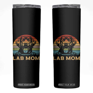 Lab Mom Skinny Tumbler Retro Sunset Dog Mom Gift TS12 Black Print Your Wear