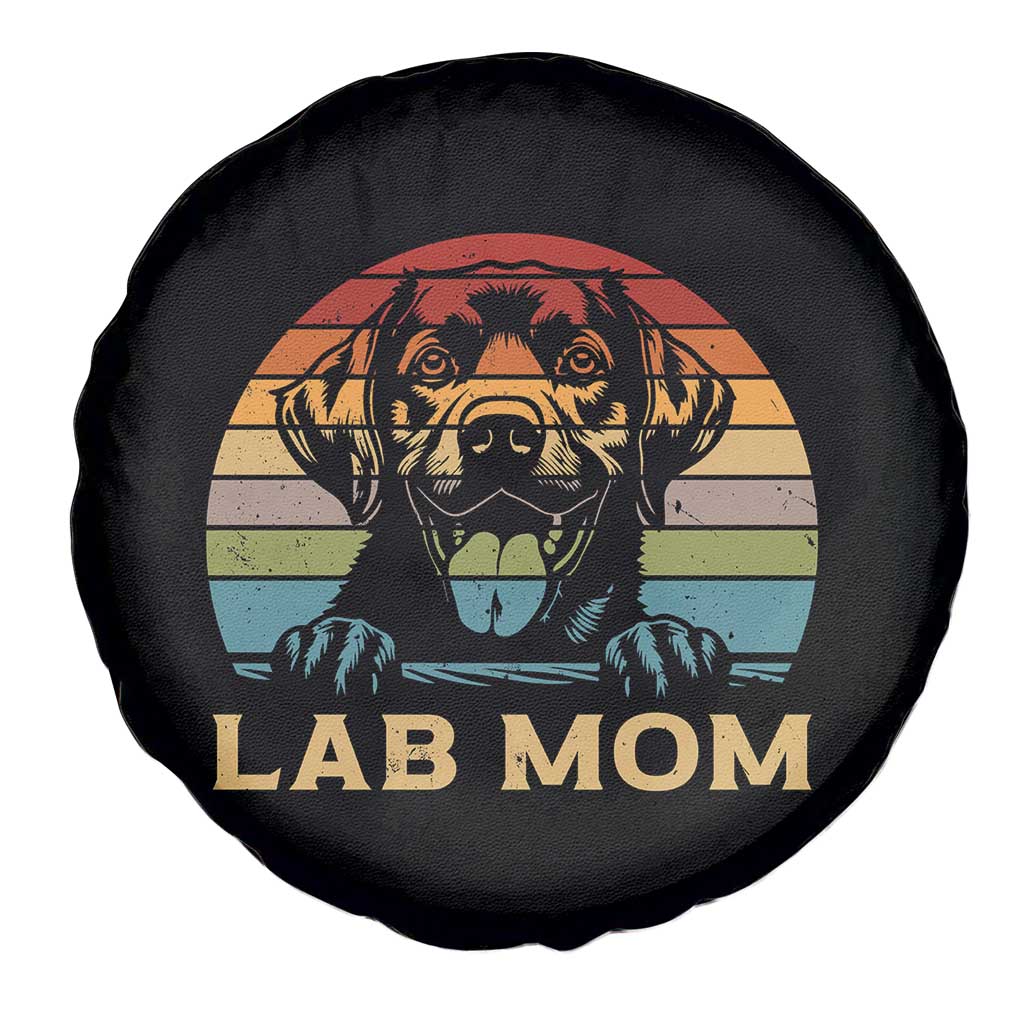 Lab Mom Spare Tire Cover Retro Sunset Dog Mom Gift TS12 Print Your Wear