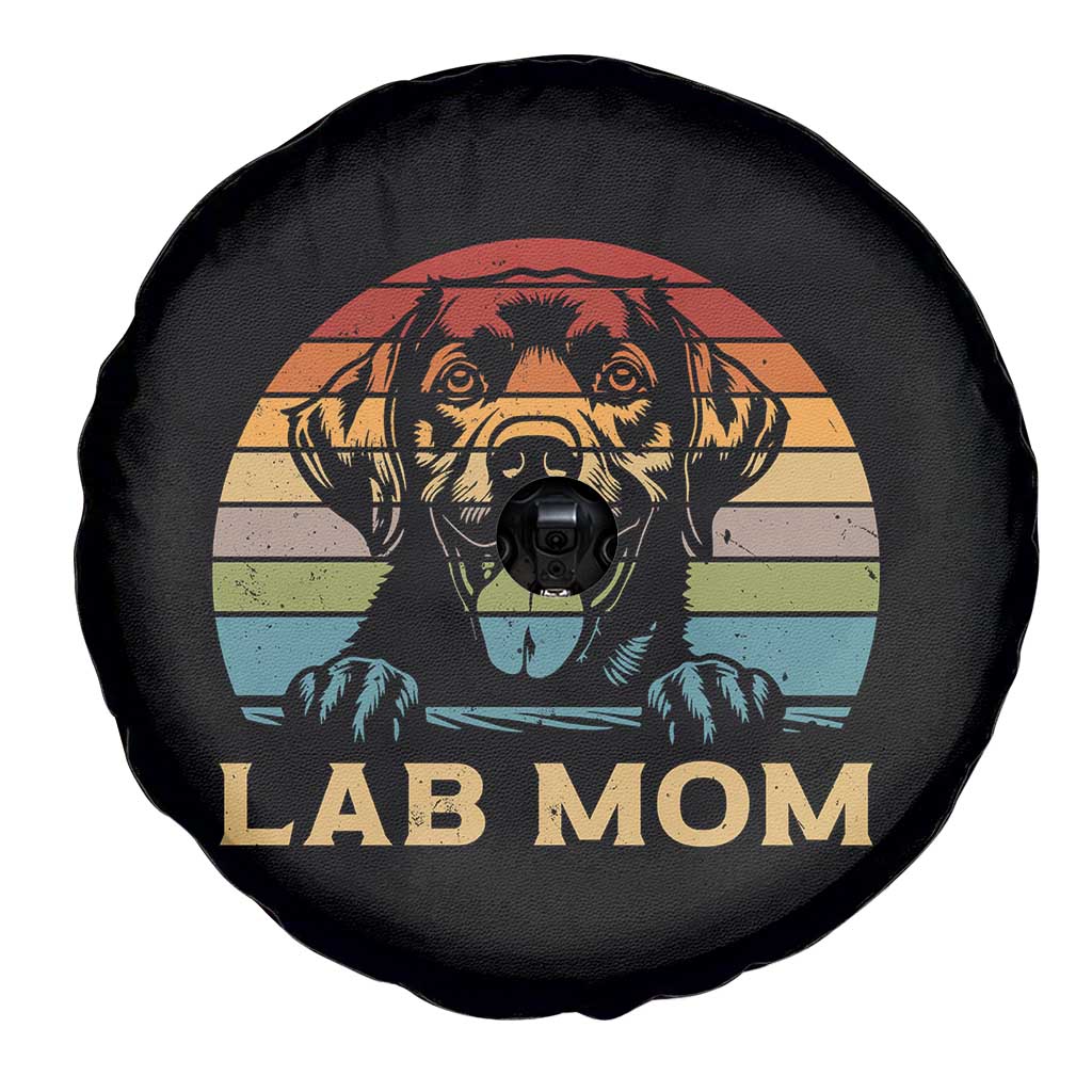 Lab Mom Spare Tire Cover Retro Sunset Dog Mom Gift TS12 Print Your Wear