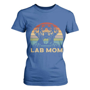 Lab Mom T Shirt For Women Retro Sunset Dog Mom Gift TS12 Royal Blue Print Your Wear