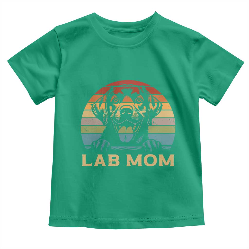 Lab Mom Toddler T Shirt Retro Sunset Dog Mom Gift TS12 Irish Green Print Your Wear