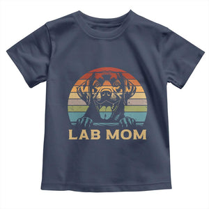 Lab Mom Toddler T Shirt Retro Sunset Dog Mom Gift TS12 Navy Print Your Wear