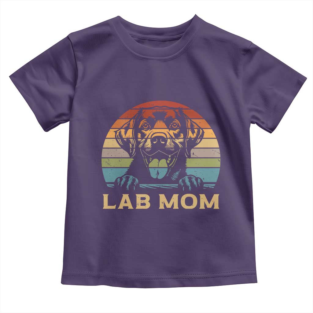 Lab Mom Toddler T Shirt Retro Sunset Dog Mom Gift TS12 Purple Print Your Wear