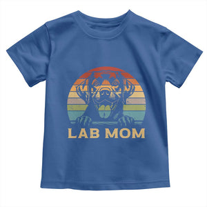 Lab Mom Toddler T Shirt Retro Sunset Dog Mom Gift TS12 Royal Blue Print Your Wear