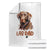 Chocolate Labrador Retriever Dad Throw Blanket Dog Lover Gift TS12 White Print Your Wear