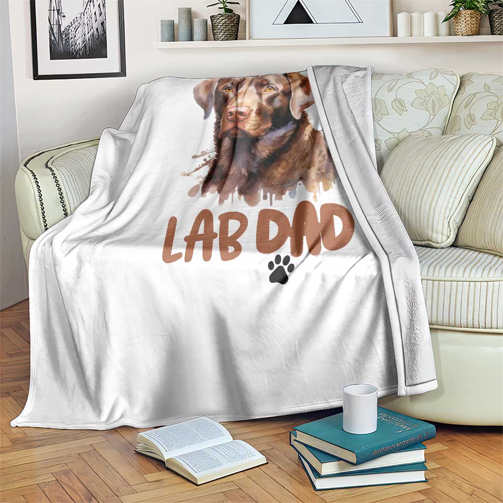 Chocolate Labrador Retriever Dad Throw Blanket Dog Lover Gift TS12 Print Your Wear