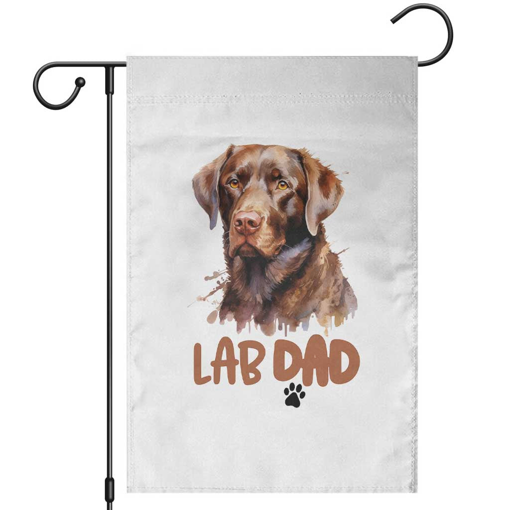 Chocolate Labrador Retriever Dad Garden Flag Dog Lover Gift TS12 White Print Your Wear