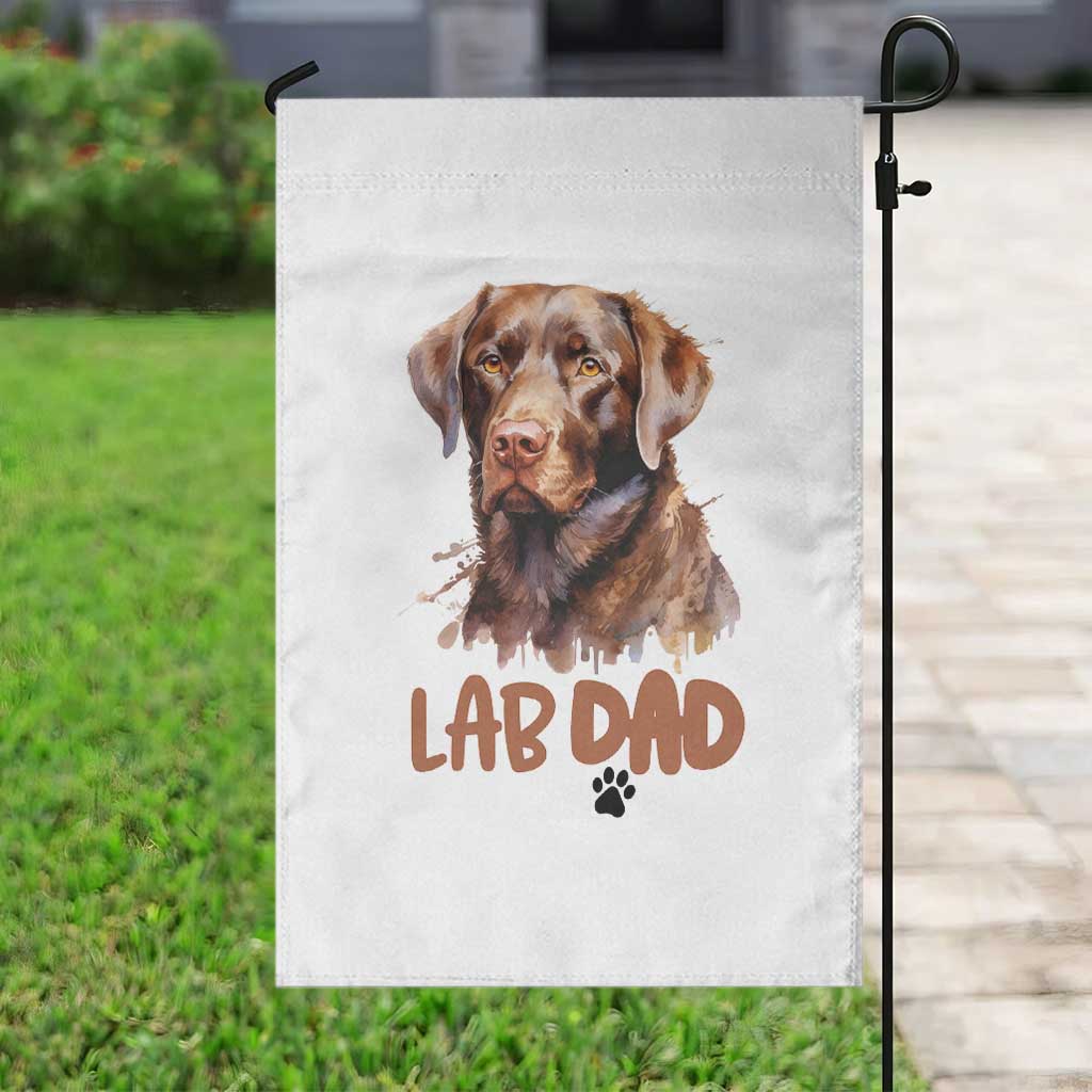 Chocolate Labrador Retriever Dad Garden Flag Dog Lover Gift TS12 Print Your Wear