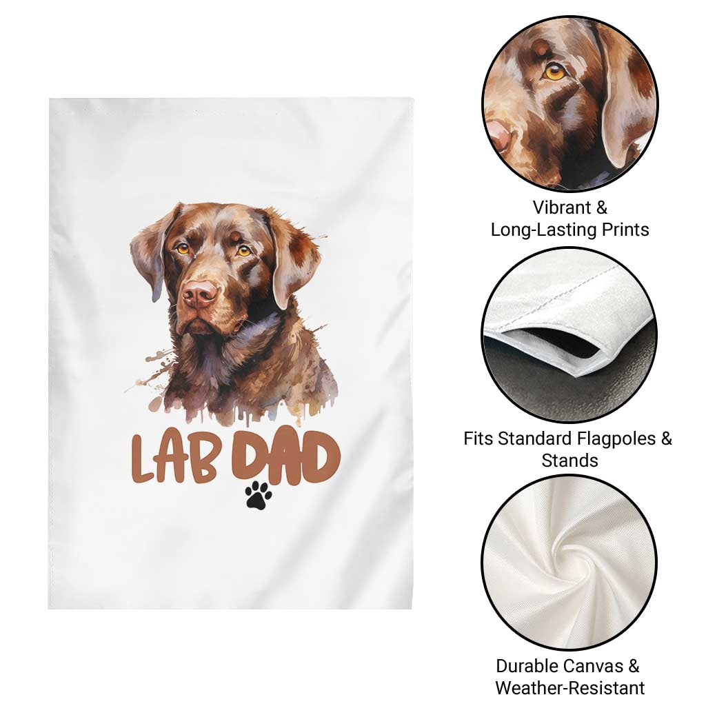 Chocolate Labrador Retriever Dad Garden Flag Dog Lover Gift TS12 Print Your Wear