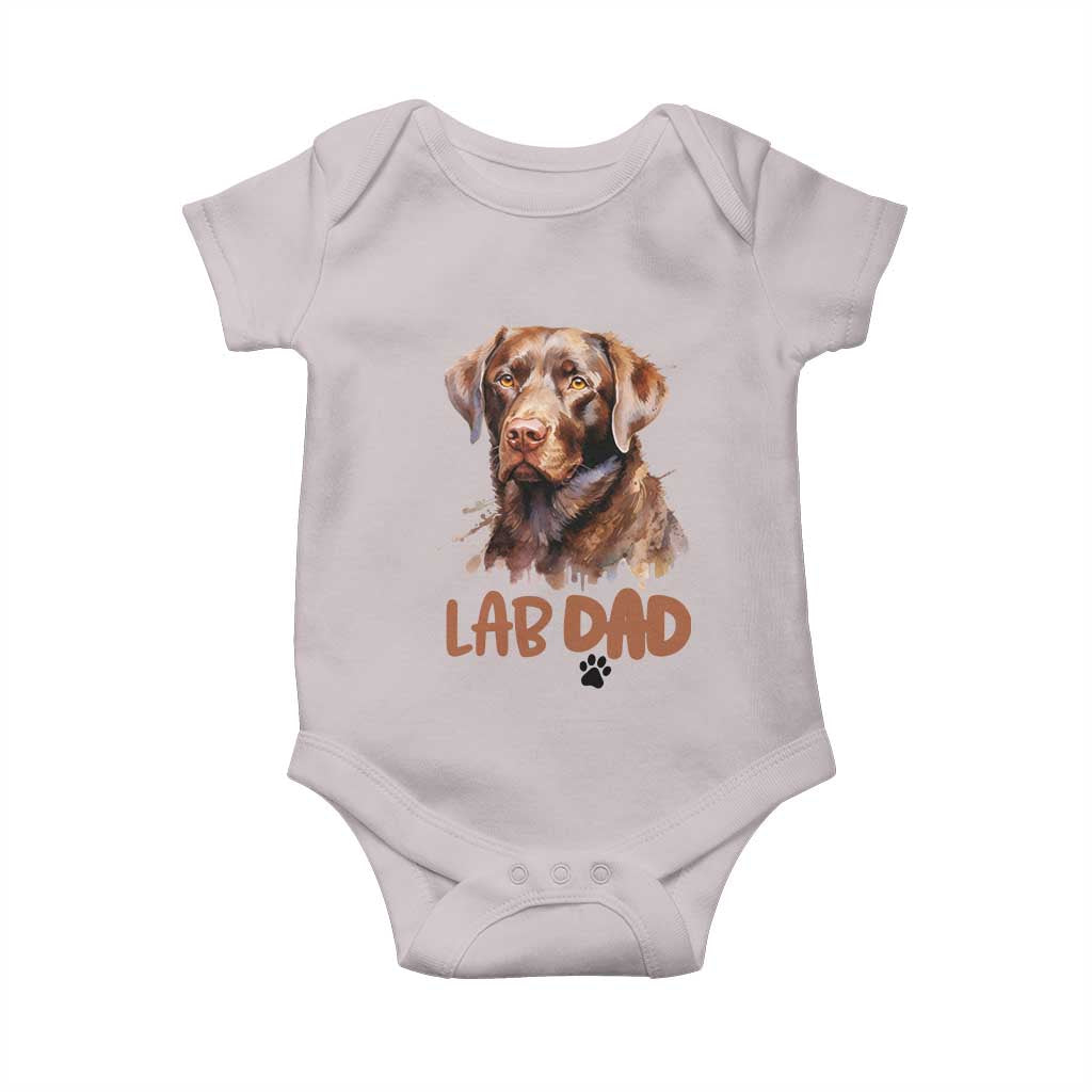 Chocolate Labrador Retriever Dad Baby Onesie Dog Lover Gift TS12 Ice Gray Print Your Wear